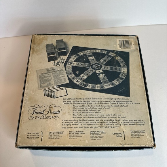 Trivial Pursuit Master Game-Genus Edition Original Vintage 1981 Complete - Picture 4 of 4